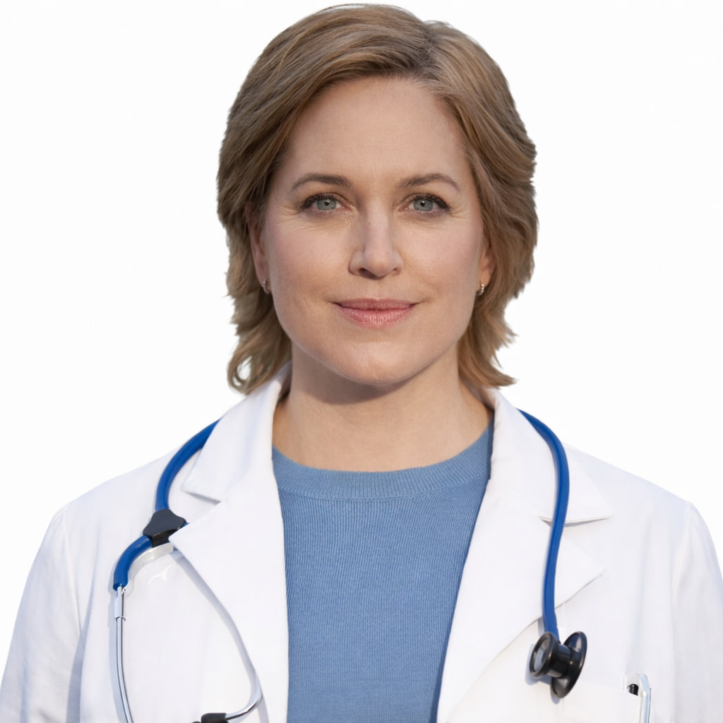 Doctor smiling and looking into the camera